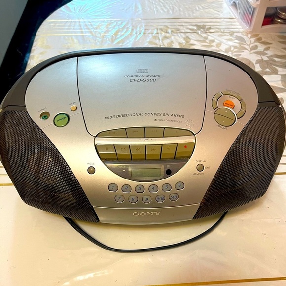 Sony Other - Sony CFD-S300 AM FM Radio CD Player Cassette Recorder Boombox Working Condition